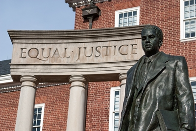 "equal,Justice",Inscribed,On,The,Thurgood,Marshall,Memorial,Outside,Maryland